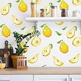 Tapete Gelbe Frucht Grün Vliestapete Klebefolie Möbel Leicht Abzuziehen Selbstklebende Tapete Schlafzimmer Küchenrückwand Tapete Selbstklebend for Living Room 40x100cm