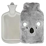 König Design XXL Wärmflasche weicher Plüsch Bezug 1,8L Wärmflaschen Bettflasche Handwärmer (Koala, 1,8 Liter)