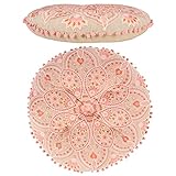 MARRAKESCH Sitzkissen Rund Hajra aus Baumwolle Inklusive Füllung ø 50cm Bodenkissen als Orientalische Dekoration