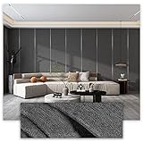 Wall Panels For Interior Wall Decor - Peel And Stick Wallpaper - Upgraded Thickened Linen Fabric - Self-adhesive Bedroom Wallpaper - Länge 280cm, Breite 65cm - 1pack (Farbe : Dunkelgrau, Größe : 2-R