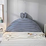 Großes Keilkissen, mit PP-Baumwolle gefüllt, dreieckig, gepolstert, abnehmbar, waschbar, Blau, 150 x 94 cm