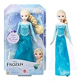Disney Frozen Die Eiskönigin Spielzeug, Singende ELSA Puppe in charakteristischer Kleidung, singt Lass jetzt los aus dem Disney-Film Die Eiskönigin, Geschenke für Kinder, HMG32
