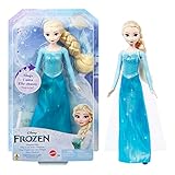 Disney Frozen Die Eiskönigin Spielzeug, Singende ELSA Puppe in charakteristischer Kleidung, singt Lass jetzt los aus dem Disney-Film Die Eiskönigin, Geschenke für Kinder, HMG32