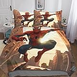 Marvel-Helden Bettwäsche 3D Aus Weiche Atmungsaktiv Mikrofaser Mit Reißverschluss Für Erwachsene Teenager Kinder Heimdekoration Bettbezug-Set Mit Kissenbezug King（220x240cm）