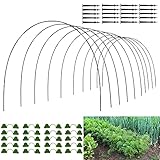 Anyingkai Gewächshausreifen Folientunnel,Bögen Für Folientunnel,Gartentunnel Reifen,Gewächshausreifen Fiberglas,Tunnelbogen Für Hochbeet,Gartenreifen Hochbeet (30PCS)