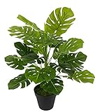 Künstliche Splitphilo-Pflanze im Topf Monstera Seidenblumen Real Touch grün Kunstpflanzen Pflanzen Splitphilopflanze Dekopflanze Grünpflanze Seidenpflanze Zimmerpflanze Kunstblume Deko Büropflanze
