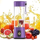 Tragbarer Mixer, Smoothie Mixer Klein, Mini-Mixer Smoothie Maker und Shakes, USB-Aufladbarer 400ML Standmixer für Babynahrung, Fitnessstudio, Reisen