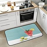 Summer Daiquiri K¨¹chenteppiche, K¨¹chenbodenmatte, rutschfest, Anti-M¨¹digkeit, K¨¹chenmatten f¨¹r Boden, gepolsterter K¨¹chenl?ufer, Teppich f¨¹r Flur, Badezimmer, Esszimmer, 99,1 x 50,8 cm