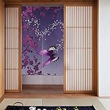 DANLIM Verdunkelungsvorhänge, Schmetterling-Set, 86,4 x 142,2 cm, mit Ösen, wärmeisoliert, Violett / Pflaume