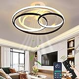 Deckenventilator mit Beleuchtung und Fernbedienung leise,Modern LED Dimmbar Deckenleuchte mit Ventilator 48W Ventilator mit Licht für Esszimmer Wohnzimmer Schlafzimme