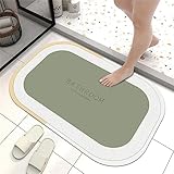 Badezimmerteppich, Badematte rutschfest, Duschmatte rutschfest, Duschvorleger, Badvorleger Badteppich rutschfest Waschbar Teppich Badezimmer, Bathroom Mat, Bath Mat Mats, Bad Teppich, Grau-70x120cm