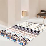 Xiaosua Teppiche Geeignet Für Teppich Salon Orange Geometrisches Streifen Muster Teppich Boden Schlafzimmer Home Teppich 160X200Cm Teppiche Für Kinderzimmer Wohnzimmer Orange 5Ft 3''X6Ft 6.7''