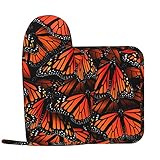 Monarch Butterflies Ofenhandschuh, hitzebeständig, Kochhandschuh, für Küche, Kochen, Backen und Grillen im Freien