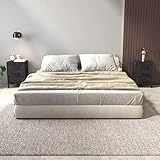 UYSELA Home Sets mit Nachttisch, 2 Stück, schwarz, 40x30x55 cm, Kiefer massiv, 2 Stück