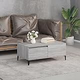MATTUI Möbel Couchtisch grau Sonoma 90x50x36,5cm Engineered Wood