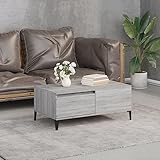 MATTUI Möbel Couchtisch grau Sonoma 90x50x36,5cm Engineered Wood