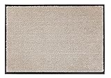 Schöner Wohnen Kollektion strapazierfähige Schmutzfangmatte Miami – getuftete Fußmatte 50x70 cm in Beige– waschbarer Sauberlauf