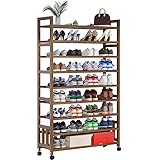 Bambus Schuh Rack Storage Regal, 9-Tier Haushalt Schuh Lagerung Große Kapazität Schuh Schrank Für Schlafzimmer Schrank