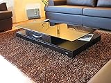 Carl Svensson Design Couchtisch Tisch V-470 Walnuss/Wenge getöntes Glas