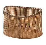 Wäschekorb Wäschesammler Wäschesack Wäschekörbe Aus Korbgeflecht, Faltbarer Wäschekorb, Handgewebter Wäschekorb Mit Griffen Wäschebox Wäschetonne Wäschekörbe (Color : A, Size : 45 * 34 * 31cm)