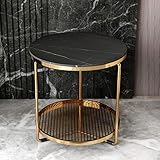 Doppelsofa Couchtisch Modern Minimalistischer Aufbewahrungstisch Metall Wohnzimmer Freizeit Couchtisch Schlafzimmer Nachttisch Telefontisch (Größe: A) (B)