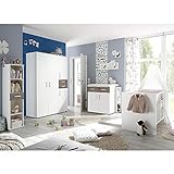 storado.de Babyzimmerset Sienna 8tlg. weiß matt Nelson Eiche Komplett Set mitwachsend Bett