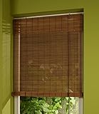 CG-Sonnenschutz Bambusrollo Bambus Holzrollo Kirschbaum/Braun (80 x 160 cm)