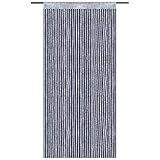 Arsvita Fadenvorhang Metallik-Optik mit Stangendurchzug, Türvorhang 140x250cm (Silber)