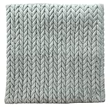 FRANK FLECHTWAREN Kissenhülle Zopfmuster, grau, Rückseite Uni, verdeckt eingearbeiteter Reißverschluss, 100% Polyester, Maße: 45 x 45 cm, passende Innenkissen Art. Nr. 33.016.4 und Art. Nr. 33.016.8