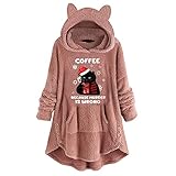 VESNIBA Hoodie Sweatshirt, Damen Kapuzenpullover, Riesen-Sweatshirt, Super weich und bequem mit Kapuze Robe Decke Sweatshirt Flanell Hoodies Taschen Oberteile Oversize Tops