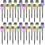 Monzana LED Solarleuchten Garten 32 x Außen Solar Wasserdicht IP44 Deko Licht Solarlampen Wegeleuchten Gartenleuchten Wegbeleuchtung Gartenlampe Bunt