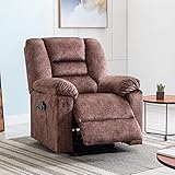 Merax Power Electric Massage Recliner Chair,TV-Sessel mit Aufstehhilfe, Relaxsessel Massagesessel mit Liegefunktion, Wärmefunktion und Vibrationsmassage, belastbar bis 150 kg (braun)