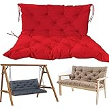 BESTXH Bankkissenpolster, Outdoor-Garten-Terrassenbank-Schaukelstuhl-Ersatz-Sitzpolster, Mit Kissen-RüCkenlehne, FüR Outdoor-Indoor-Garten,D,100 * 100 * 10cm