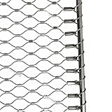 EAMOM Seilnetz aus Edelstahl 304 Höhenfallschutznetze Zoo-Käfig-Zaun-Geländer-Sicherheits-Anti-Fall-Netz Bewerben Sie Sich auf dem Animal Garden Football Field Color : 11cm mesh, Size : 2X5M(6.6X6.