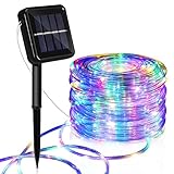 Tysobes Hochwertiger Solar LED Lichtschlauch Bunt für stimmungsvolle Außenbeleuchtung IP65 - Solarenergie und dekorativ - Ideal für Partys, Hochzeiten, Garten- und Terrassenbeleuchtung 2 Stücke