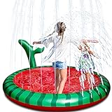 ROUSKY Kinder Aufblasbarer Spielzeug Brunnen, Sprinkler Pool Kinder, Outdoor Aufblasbares Wasserspielzeug für 2 3 4 5 Jahre alte Jungen Mädchen, Sommer Outdoor Spiel Wasserspielzeug (Wassermelone)
