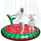 ROUSKY Kinder Aufblasbarer Spielzeug Brunnen, Sprinkler Pool Kinder, Outdoor Aufblasbares Wasserspielzeug für 2 3 4 5 Jahre alte Jungen Mädchen, Sommer Outdoor Spiel Wasserspielzeug (Wassermelone)