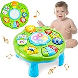 HERSITY Baby Spieltisch Musikspielzeug Spiel Lerntisch Activity Table Babyspielzeug Geschenk für Kinder ab 18 Monaten 1 Jahr