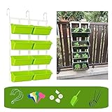 Hängende Blumentöpfe, blumenampel außen, 8 Set Selbstbewässernd Blumenampel Hängeampel Blumentopf Pflanzen, Indoor Hängende Blumentöpfe Mit 3Hooks Entwässerungslöcher ( Color : Green , Size : 93*67CM