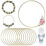 10 Stück 10cm Traumfänger Ringe Metall Kranz Rahmen Gold Metallring Drahtring Traumfänger Metallringe Zum Basteln Makramee Ringe,Deko Ring,für DIY Floral Hoop,Hochzeitskranz,Floristik,Wandbehang