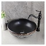 Waschbecken Schwarz Waschbecken Waschbecken Keramik Über Theke Vanity Porzellan Arbeitsplatte Waschbecken