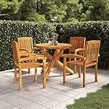 Gartenmöbel, 5-teilig, Teakholz
