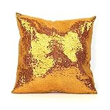 ALOEU Glänzender Pailletten-Kissenbezug, Reißverschluss-Kissenbezüge, Roségold, Dekokissenbezug, Kissenbezug for Hochzeit, Party, Heimdekoration, 30 x 50 40 x 40 cm (Color : Gold, Size : 30x50cm)