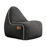 SACKit - Cobana Junior Lounge Chair - Grau Indoor/Outdoor Sitzsack für Kinder. Sessel mit Lehne. Für das Kinderzimmer oder Gaming im Jugendzimmer - Kombinierbar mit einem Hocker