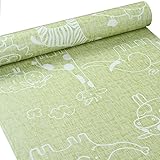 17,8 x 78 Zoll Regalauskleidungspapier, Selbstklebende Regalauskleidung, Kommode, Schublade, Papier, Wandsticker, Heimdekoration, grüner Hase/150