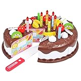 Notinzo Spielhaus Geburtstagstorte Kindersimulation Küche Kuchen Obst Cut and Cut Musik Kinderlernspiel * 1pcs Obst Gemüse Lebensmittel Küche Rollenspielzeug