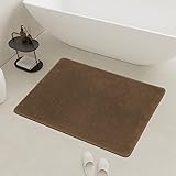 moueqkee Badematte Schnell trockene Badezimmermatte Nicht -Slip, super saugfähiges Badezimmerteppich, schnell trocknender Badezimmerteppich für Badezimmer und Küche,B,60X90CM
