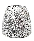 Casablanca - Windlicht/Kerzenständer - Purley - Metall - Farbe: antik-Silber - Ø 20 cm