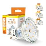 ekobi KOBI GU10 LED - Glühbirne 4W 4000K - 300Lm Abstrahlwinkel 120 Grad - Energiesparlampe - Soft Light - Spotlight - Nicht dimmbar - Varianten zur Auswahl (Warmweiß, 3er Pack)
