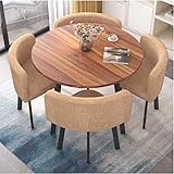 Gruytoie Nordische Kombination aus Empfangspult und Stuhl Verhandlungstisch und Stühle Ladenbesprechungstisch und Stühle Bürorunder Tisch Holztisch (3)